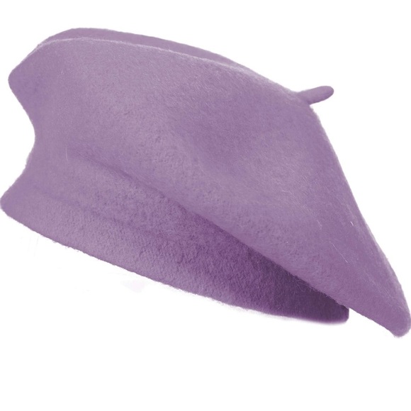 Wool Purple beret - Picture 2 of 4